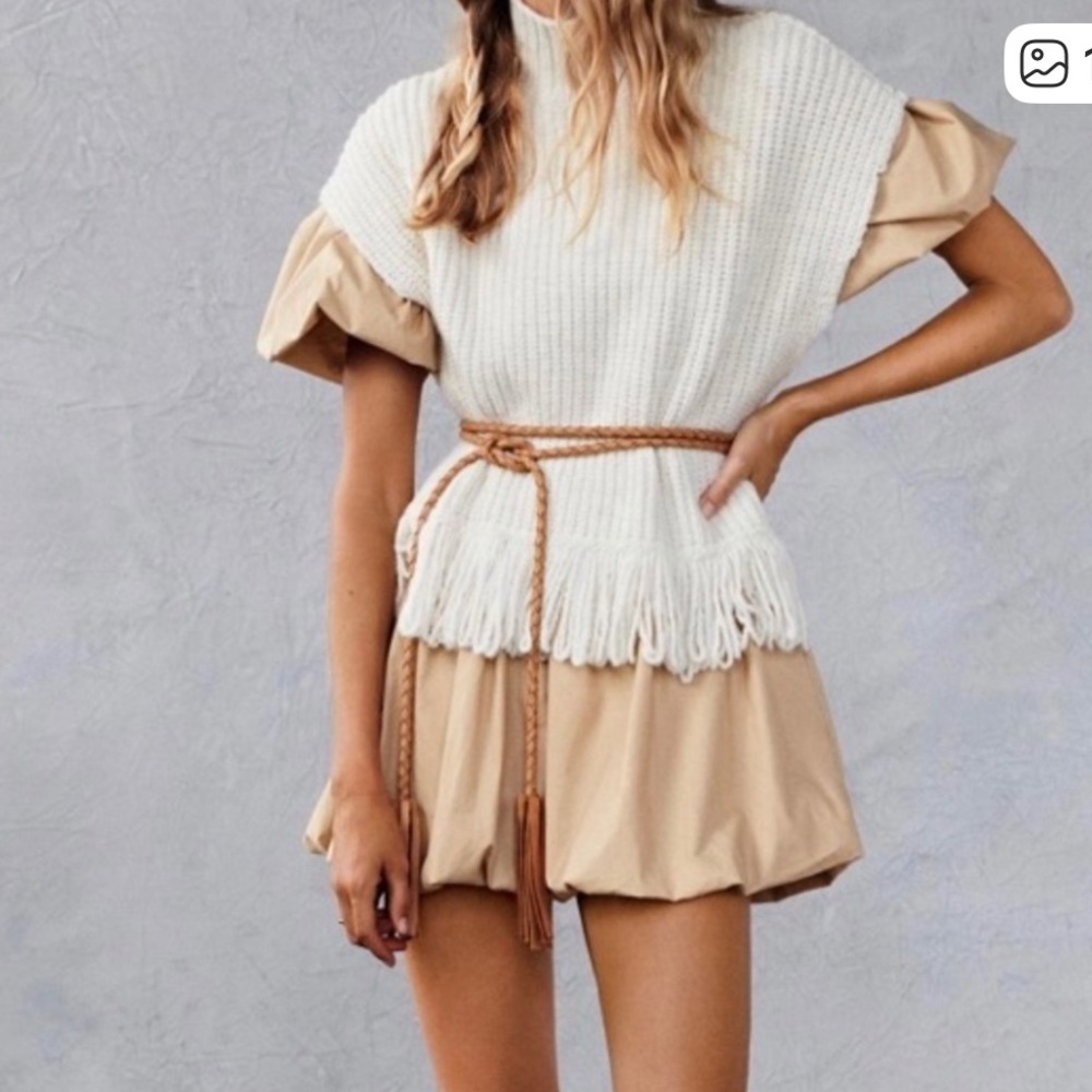 Anthropologie Fringed Sweater Vest - Picture 1 of 7
